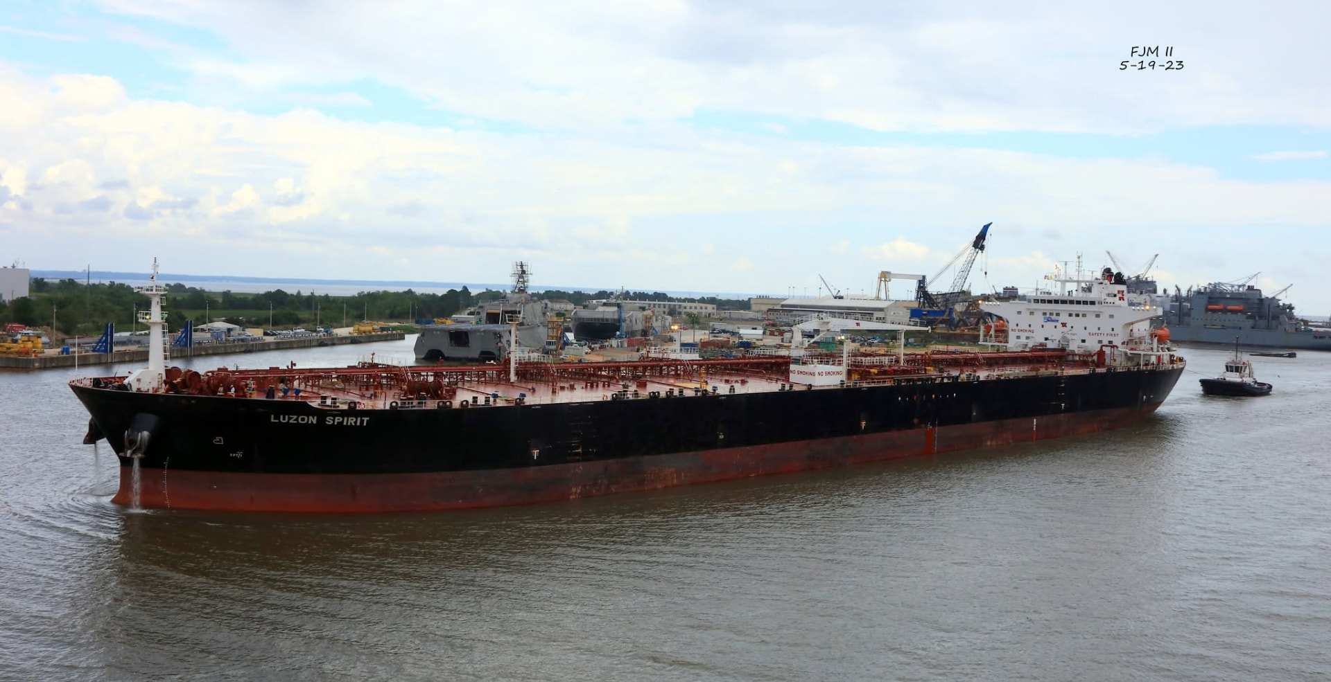 Crude oil tanker Luzon Spirit under way
